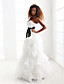  A-line Princess Sweetheart Strapless Floor-length Organza Wedding Dress