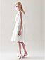  A-line One Shoulder Knee-length Chiffon Over Elastic Satin Bridesmaid Dress