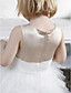  A-line Jewel Floor-length Tulle Satin Flower Girl Dress