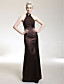  Trumpet/ Mermaid Halter Floor-length Stretch Satin/ Chiffon Evening Dress