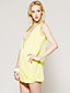  TS Shoulder Beaded Front Cowl Chiffon Dress / Women's Dresses
