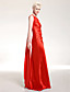  Stretch Satin Sheath/ Column One Shoulder Floor-length Evening Dress inspired by Halle Berry