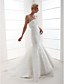  Trumpet/Mermaid Strapless Court Train Satin Wedding Dress