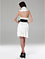  Satin Sheath/Column Halter Short/Mini Cocktail Dress inspired by Zoe Saldana