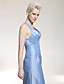  A-line Straps Floor-length Taffeta Evening Dress