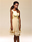  A-line One Shoulder Knee-length Chiffon Cocktail Dress