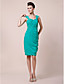  Sheath/ Column Sweetheart Straps Knee-length Chiffon Mother of the Bride Dress