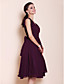  A-line Princess V-neck Knee-length Chiffon Bridesmaid Dress