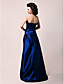 A-line Strapless Floor-length Side-Draped Taffeta Mother of the Bride Dress With A Wrap