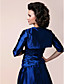  A-line Strapless Floor-length Side-Draped Taffeta Mother of the Bride Dress With A Wrap