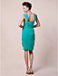  Sheath/ Column Sweetheart Straps Knee-length Chiffon Mother of the Bride Dress