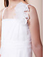  A-line Spaghetti Straps Knee-length Elastic Woven Satin Junior Bridesmaid Dress