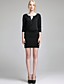  TS Long Sleeve Embellished Jersey Dress