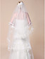  One-tier Waltz Wedding Veils With Lace Applique Edge