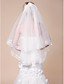  One-tier Fingertip Wedding Veils With Ribbon Edge