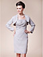  Sheath/ Column Strapless Knee-length Side-Draped Chiffon Mother of the Bride Dress With A Wrap