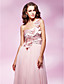  Sheath/Column One Shoulder Floor-length Chiffon And Stretch Satin Evening Dress