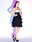  Ball Gown Sweetheart Knee-length Stretch Satin Tulle Cocktail Dress