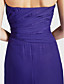  Sheath/Column Strapless Floor-length Chiffon Over Elastic Woven Satin Bridesmaid Dress