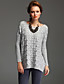  TS Beaded Loose Fit Sweater With Ribbed Sleeves