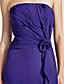  Sheath/Column Strapless Floor-length Chiffon Over Elastic Woven Satin Bridesmaid Dress