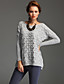  TS Beaded Loose Fit Sweater With Ribbed Sleeves