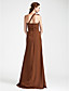  Sheath/Column One Shoulder Floor-length Chiffon Bridesmaid Dress