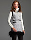  TS Feather Trimmed PU pocket Party Dress
