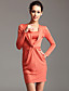  TS Quarter Sleeve Ruched Bodycon Jersey Dress