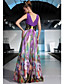  A-line/ Princess V-neck Floor-length Tencel With Sashes/ Beading Ready-to-Wear Evening/ Prom Dress