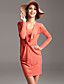  TS Quarter Sleeve Ruched Bodycon Jersey Dress