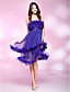  A-line Straps Asymmetrical Organza Cocktail Dress