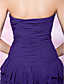  A-line Sweetheart Knee-length Tiered Chiffon Cocktail Dress