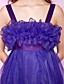  A-line Straps Asymmetrical Organza Cocktail Dress