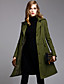  TS Olive Lapel Long Coat