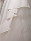  A-line Strapless Sweep/Brush Train Satin Tulle Wedding Dress