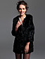  TS Wave Design Rabbit Fur Coat