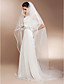  Two-tier Chapel Length Wedding Veils With Finished Edge