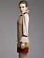  TS Tri Color Long Wool Blended Dress