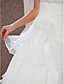  A-line Strapless Floor-length Organza Wedding Dress