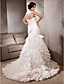  Luxury Delicate Beaded Taffeta Chapel Train Wedding Dress