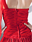  Ball Gown One Shoulder Floor-length Taffeta Prom Dress