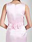  Sheath/ Column Jewel Knee-length Stretch Satin Bridesmaid Dress