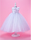  Ball Gown Neck Tea-length Tulle And Taffeta Flower Girl Dress