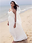  Sheath/Column Strpaless Floor-length Chiffon Wedding Dress