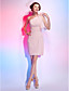  Sheath/Column One Shoulder Short/Mini Chiffon Cocktail Dress