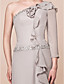  Sheath/Column One Shoulder Floor-length Chiffon And Stretch Satin Mother Of The Bride Dress