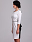  ts eenvoud contrast 3/4 mouw schede jurk