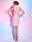  Sheath/Column One Shoulder Short/Mini Chiffon Cocktail Dress