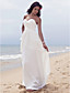  Sheath/Column Strpaless Floor-length Chiffon Wedding Dress